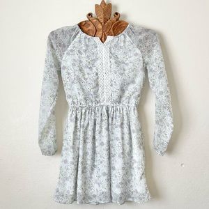 The Children’s Place Girls Chiffon Floral Dress Purple Long Sleeve EUC Sz XL 14